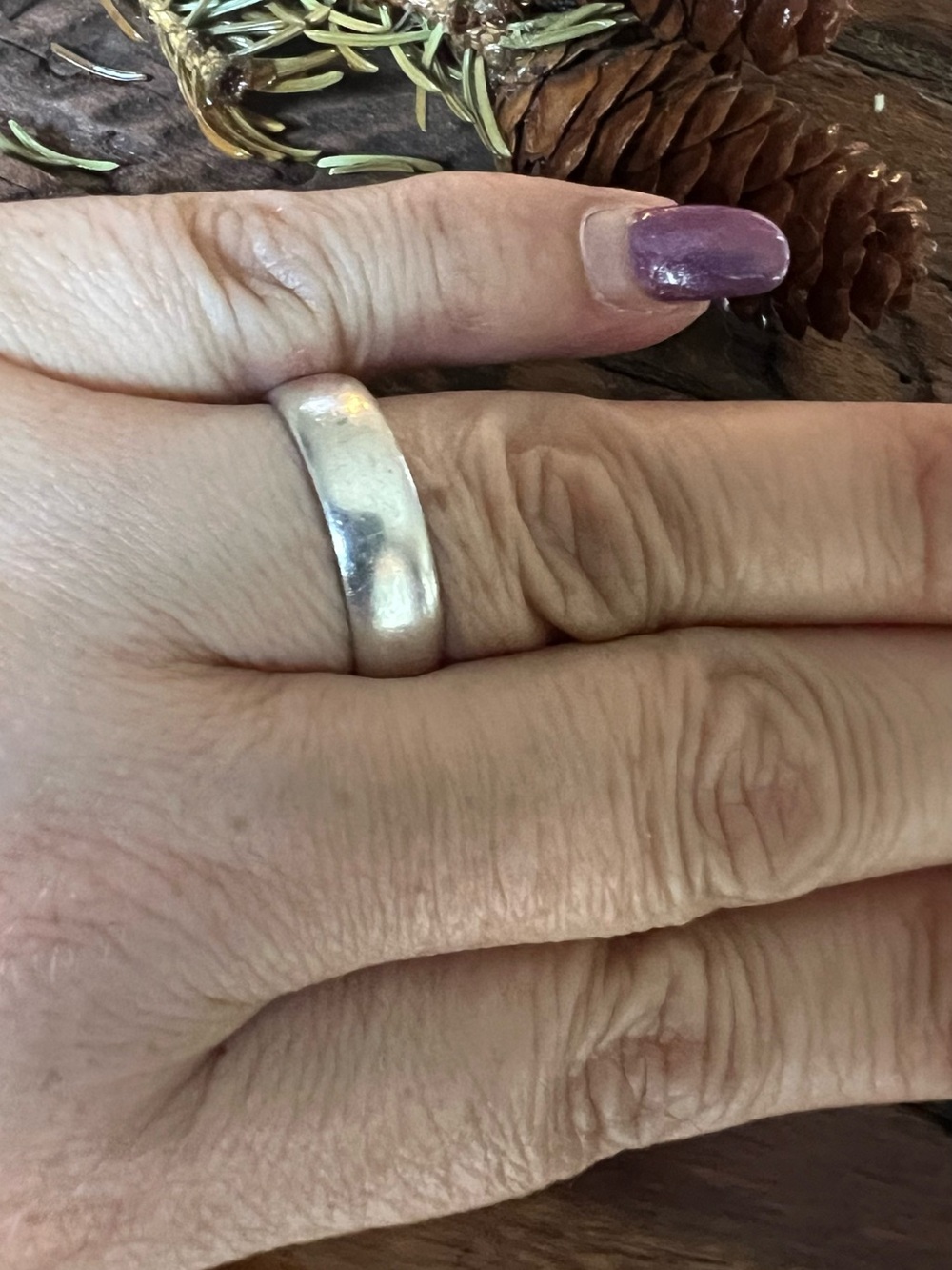 WM Co Silver Ring 925 Sterling Wedding Band 6mm 10.5-11 Minimalist - Picture 6 of 7